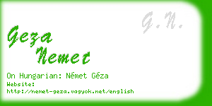 geza nemet business card